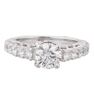 Forever Diamonds  Round Diamond Engagement Ring in 18kt White Gold
