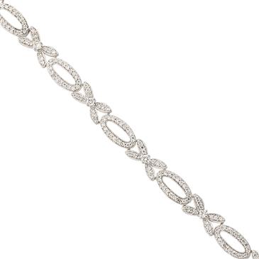 Forever Diamonds "XO" Diamond Bracelet in 18kt White Gold