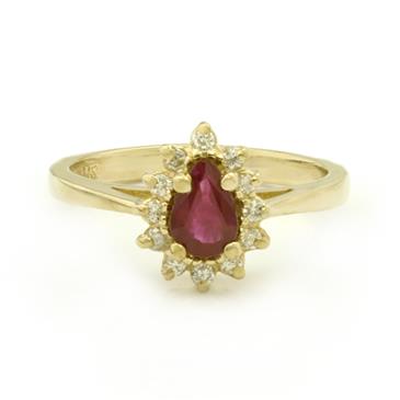 Forever Diamonds Diamond Ruby Ring in 14kt Gold