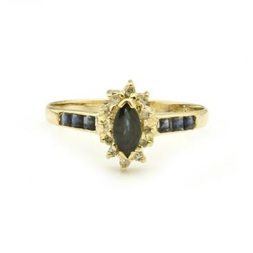 Forever Diamonds Diamond Sapphire Ring in 14kt Gold