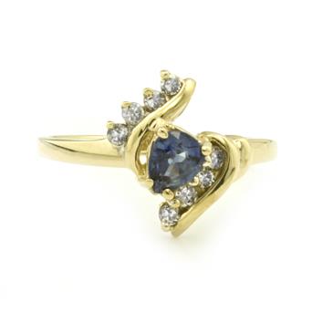 Forever Diamonds Diamond Sapphire Ring in 10kt Gold