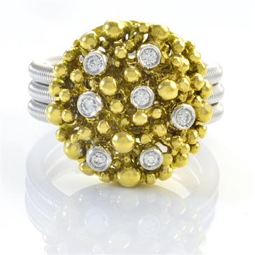 Forever Diamonds Diamond Gold Cluster Ring in 14kt Two-Tone Gold