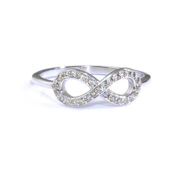 Forever Diamonds Diamond Infinity Ring in 14kt White Gold