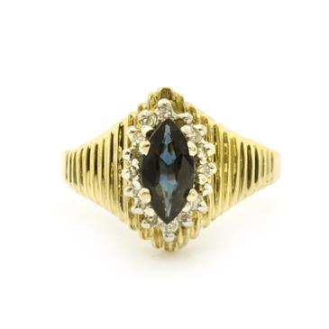 Forever Diamonds Diamond Sapphire Ring in 14kt Gold