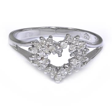 Forever Diamonds 0.25ct TDW. Diamond Heart Ring in 14kt White Gold