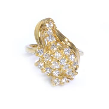 Forever Diamonds 0.75ct TDW. Diamond Blossom Ring in 14kt Gold