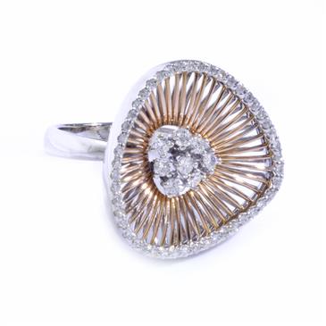 Forever Diamonds 1.25ct TDW. Diamond Mesh Ring in 14kt Two-Toned Gold