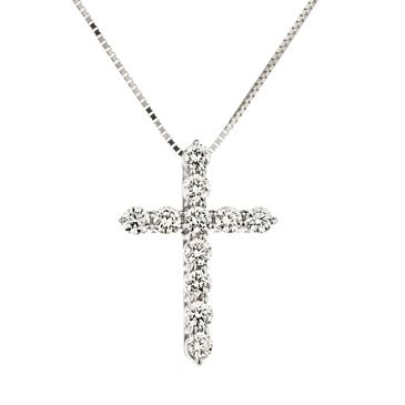 Forever Diamonds Diamond Cross in 14kt White Gold