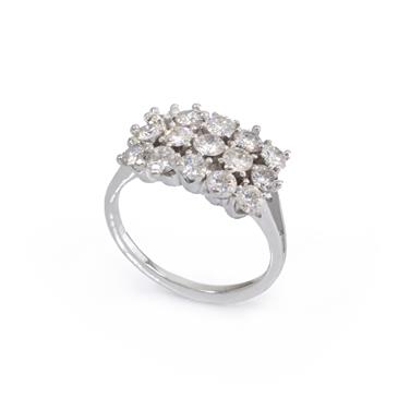 Forever Diamonds 1.50ct TDW. Diamond Rows Ring in 14kt White Gold