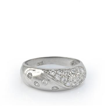 Forever Diamonds Cubic Zirconia Band in 14kt White Gold
