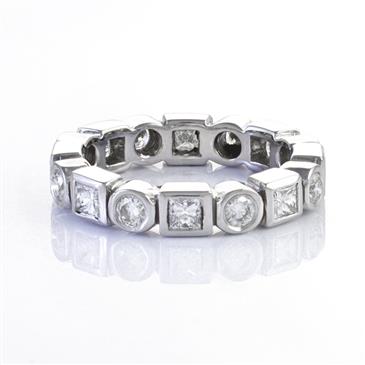 Forever Diamonds Unique Diamond Eternity Band in 14kt White Gold