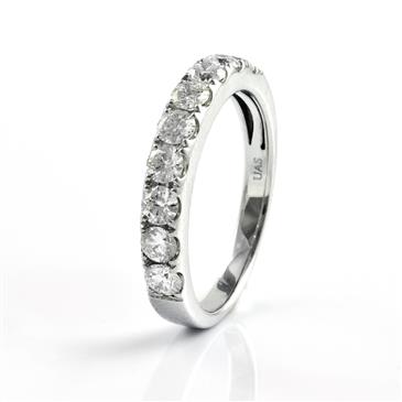 Forever Diamonds 1.09CT TDW. Diamond Wedding Band in 14kt White Gold