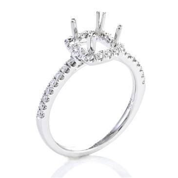 Forever Diamonds Halo Style Diamond Engagement Setting in 18kt White Gold 
