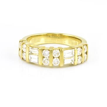 Forever Diamonds 1.21CT TDW. Diamond Wedding Band in 18kt Yellow Gold