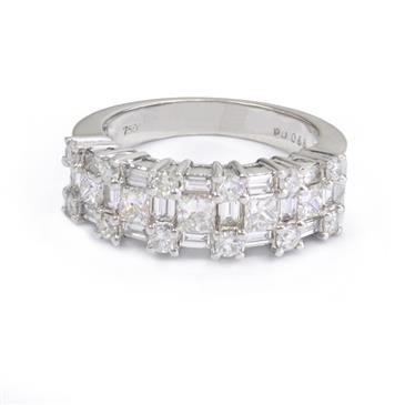 Forever Diamonds Fancy Natural Diamond Anniversary Band in 18kt White Gold