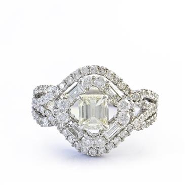 Forever Diamonds 2.60ct TDW. Diamond Engagement Ring in 18kt White Gold