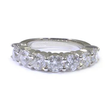 Forever Diamonds Seven Stone Diamond Anniversary Band in 14kt White Gold