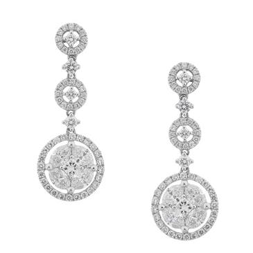 Forever Diamonds Fancy Diamond Earrings in 18kt White Gold