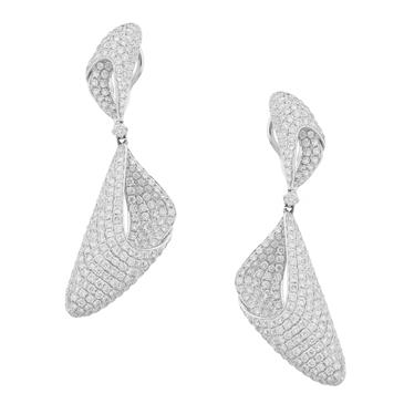 Forever Diamonds 6.55ct Fancy Diamond Earrings in 18kt White Gold