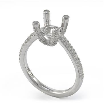 Forever Diamonds "Diamonds in the Prong" Engagement Ring Setting in 18kt White Gold