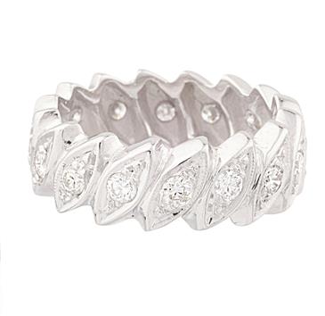 Forever Diamonds Antique Diamond Eternity Band in Platinum