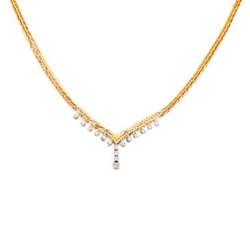 Forever Diamonds Antique Diamond Necklace in 14kt Gold