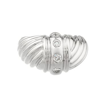 Forever Diamonds Braided Diamond Ring in 14kt White Gold