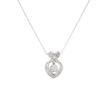 Forever Diamonds Butterfly Diamond Heart Pendant in 18kt White Gold