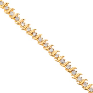 Forever Diamonds Chocolate Diamond Tennis Bracelet in 14kt Gold