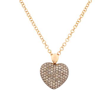 Forever Diamonds Chocolate Diamonds Heart Pendant in 18kt Rose Gold