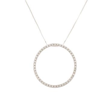 Forever Diamonds Circle of Life Diamond Pendant in 14kt White Gold