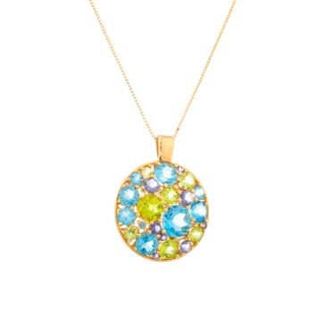 Forever Diamonds Colored Stone Pendant in 14kt Gold