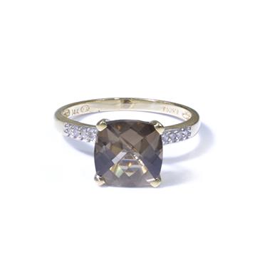 Forever Diamonds Smokey Topaz Gemstone Ring in 14kt Gold