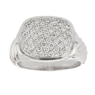 Forever Diamonds Diamond Braided Ring in 18kt White Gold