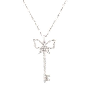 Forever Diamonds Diamond Butterfly Key Pendant in 14kt White Gold