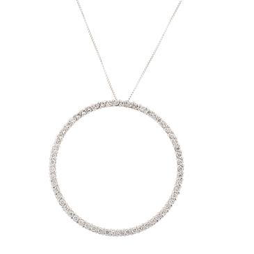 Forever Diamonds Circle of Life Diamond Pendant in 14kt White Gold