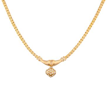 Forever Diamonds Diamond Cluster Necklace in 14kt Gold