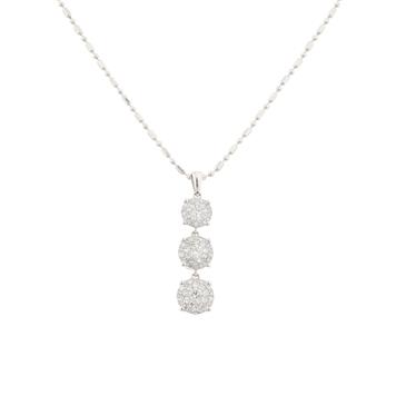 Forever Diamonds Diamond Cluster Pendant in 14kt White Gold