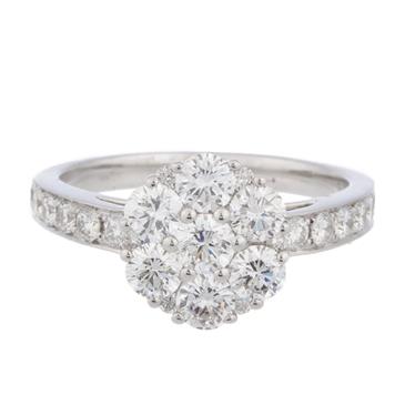 Forever Diamonds Diamond Cluster Ring in 18kt White Gold