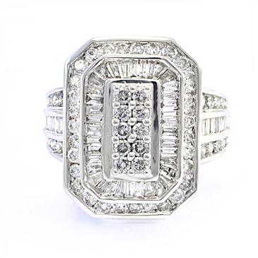 Forever Diamonds Diamond Cocktail Ring in 14kt White Gold