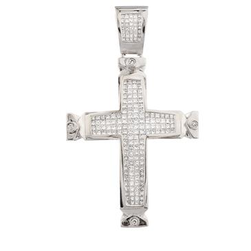 Forever Diamonds Diamond Cross Pendant in 14kt White Gold