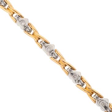 Forever Diamonds Diamond Heart Bracelet in 14kt Two- Tone Gold