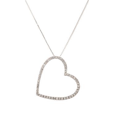 Forever Diamonds Diamond Heart Pendant in 14kt White Gold