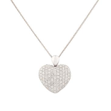 Forever Diamonds Diamond Heart Pendant in 18kt White Gold