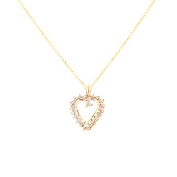Forever Diamonds Diamond Heart Pendant with Accent Diamonds in 10kt Gold