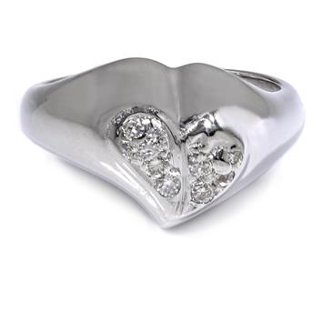 Forever Diamonds Diamond Heart Ring in 14kt White Gold