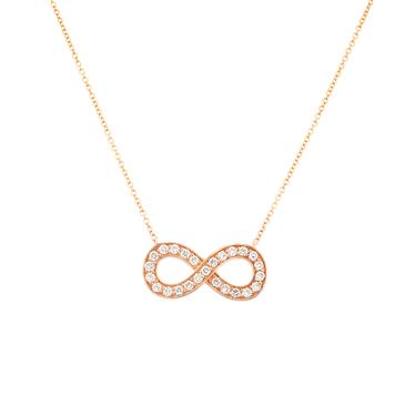 Forever Diamonds Diamond Infinity Pendant in 14kt Rose Gold