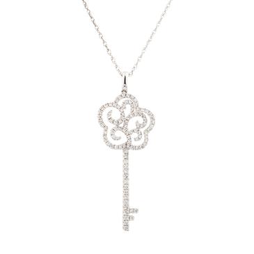 Forever Diamonds Diamond Key Pendant in 14kt White Gold