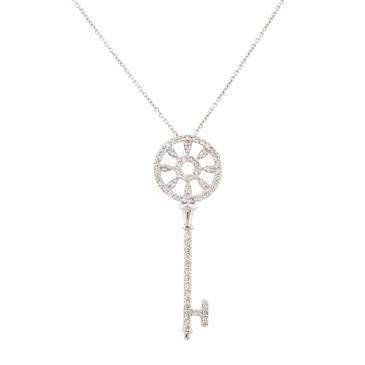 Forever Diamonds Diamond Key Pendant in 14kt White Gold