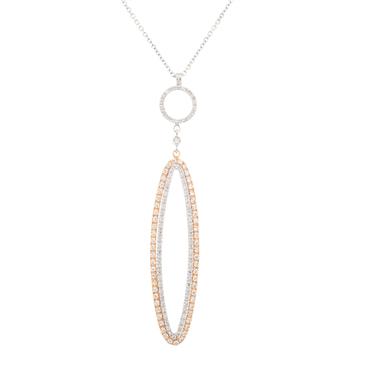 Forever Diamonds Diamond Marquise Pendant in 14kt Two-Toned Gold